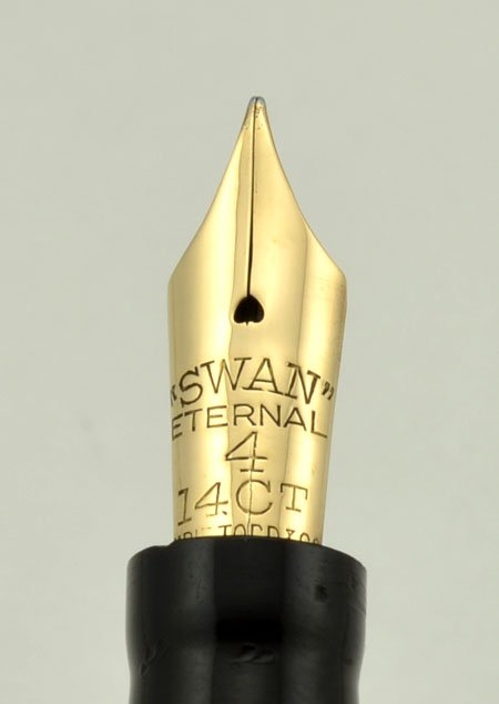 Mabie Todd (UK) Swan Eternal Leverless - Full Size, Grey Marble